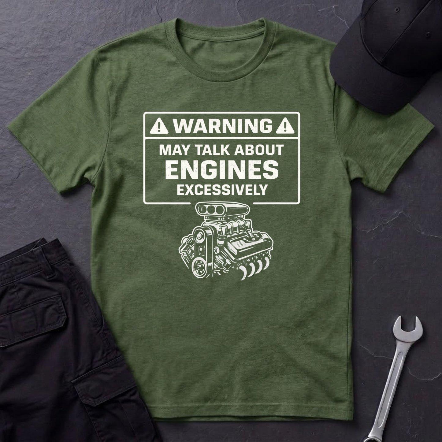Warning-Talk About Engines  T-Shirt