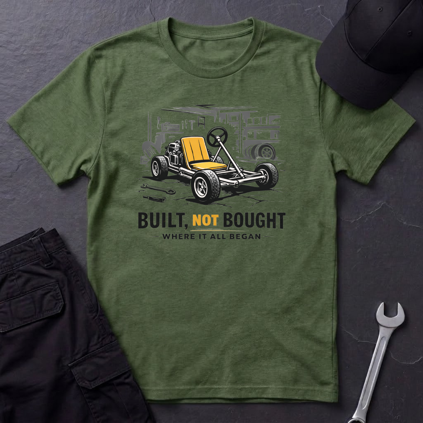 Built Not Bought Go-Cart dark T-Shirt