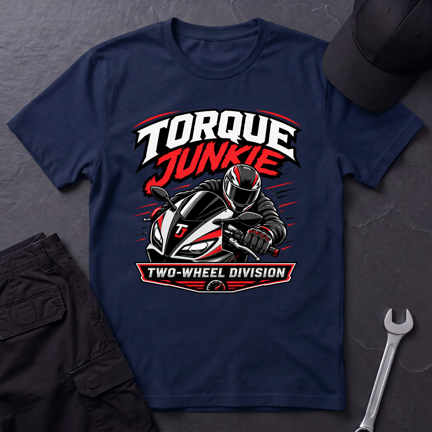 Torque Junkie Two Wheel Division  T-Shirt