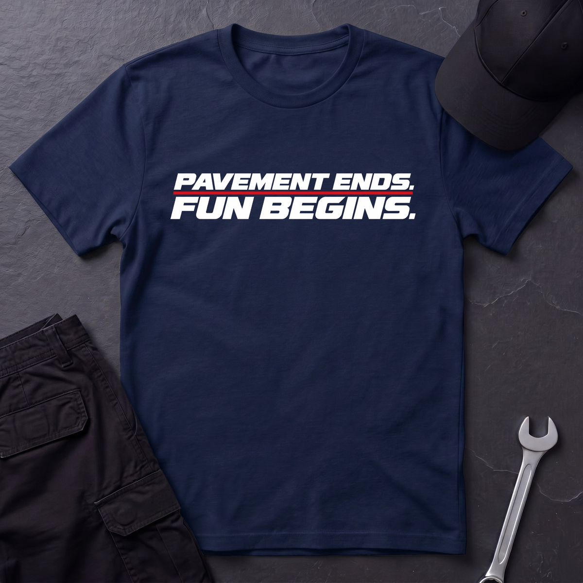 Pavement Ends.  T-Shirt