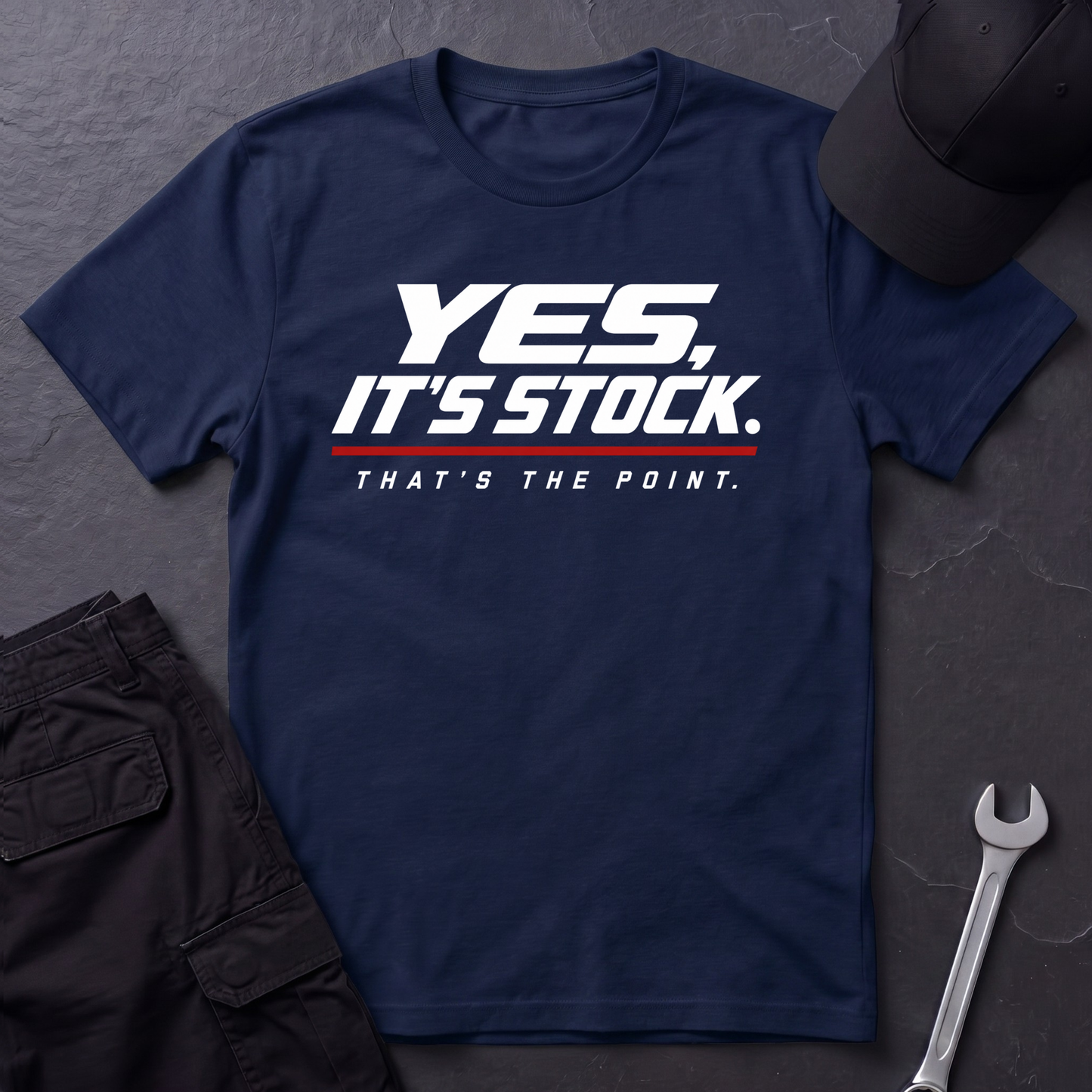 It's Stock.   T-Shirt