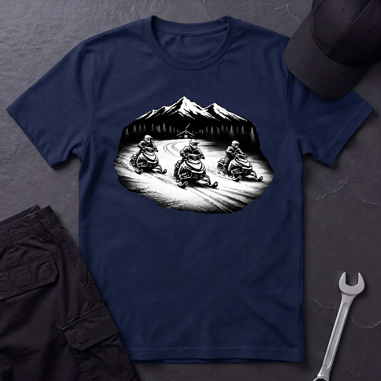 Snowmobile Night Ride  T-Shirt