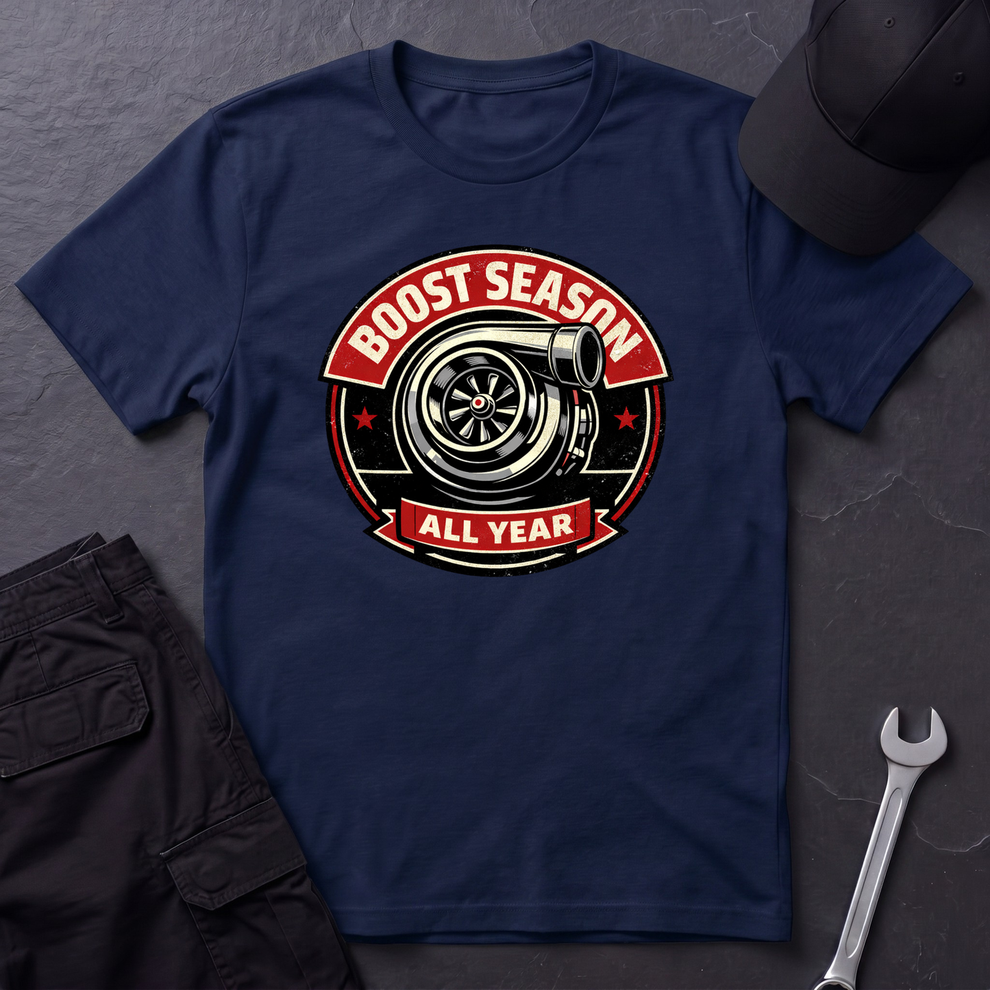 Boost Season All Year dark T-Shirt