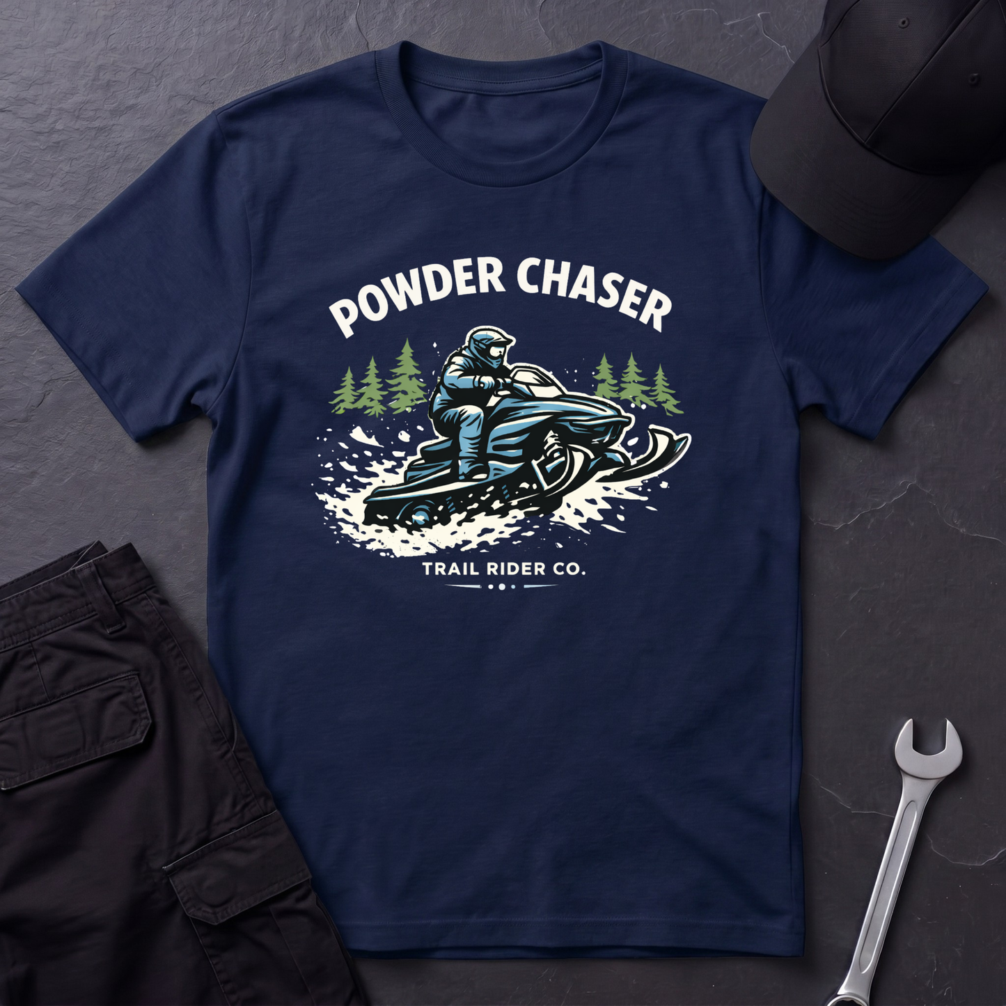 Powder Chaser Snowmobile  T-Shirt