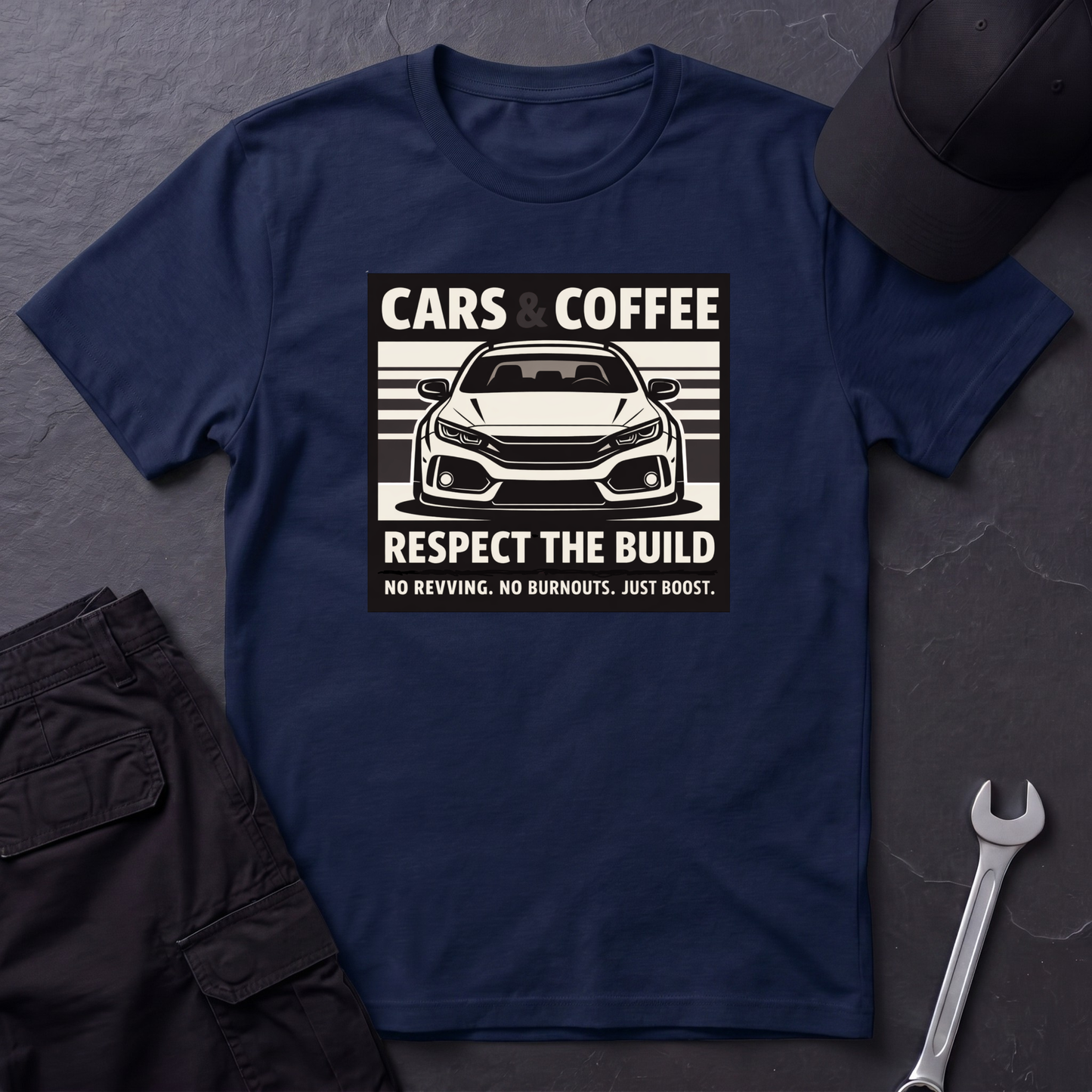Cars & Coffee Respect The Build T-Shirt