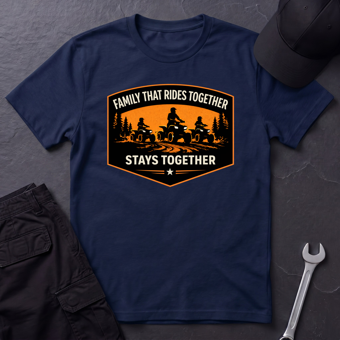 Family That Rides Together Quads T-Shirt