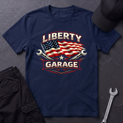 Liberty Garage Flag  T-Shirt