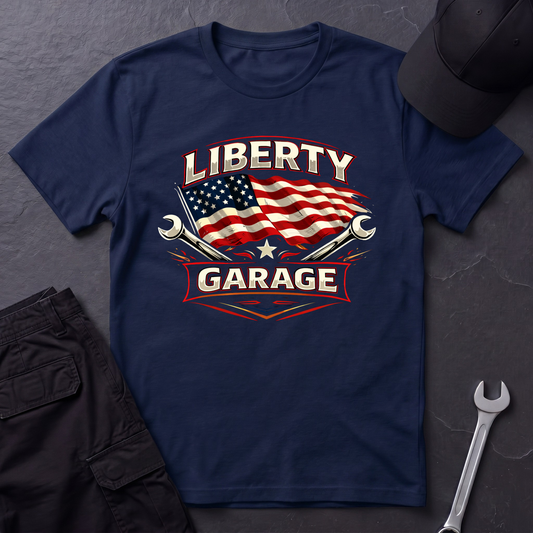 Liberty Garage Flag  T-Shirt