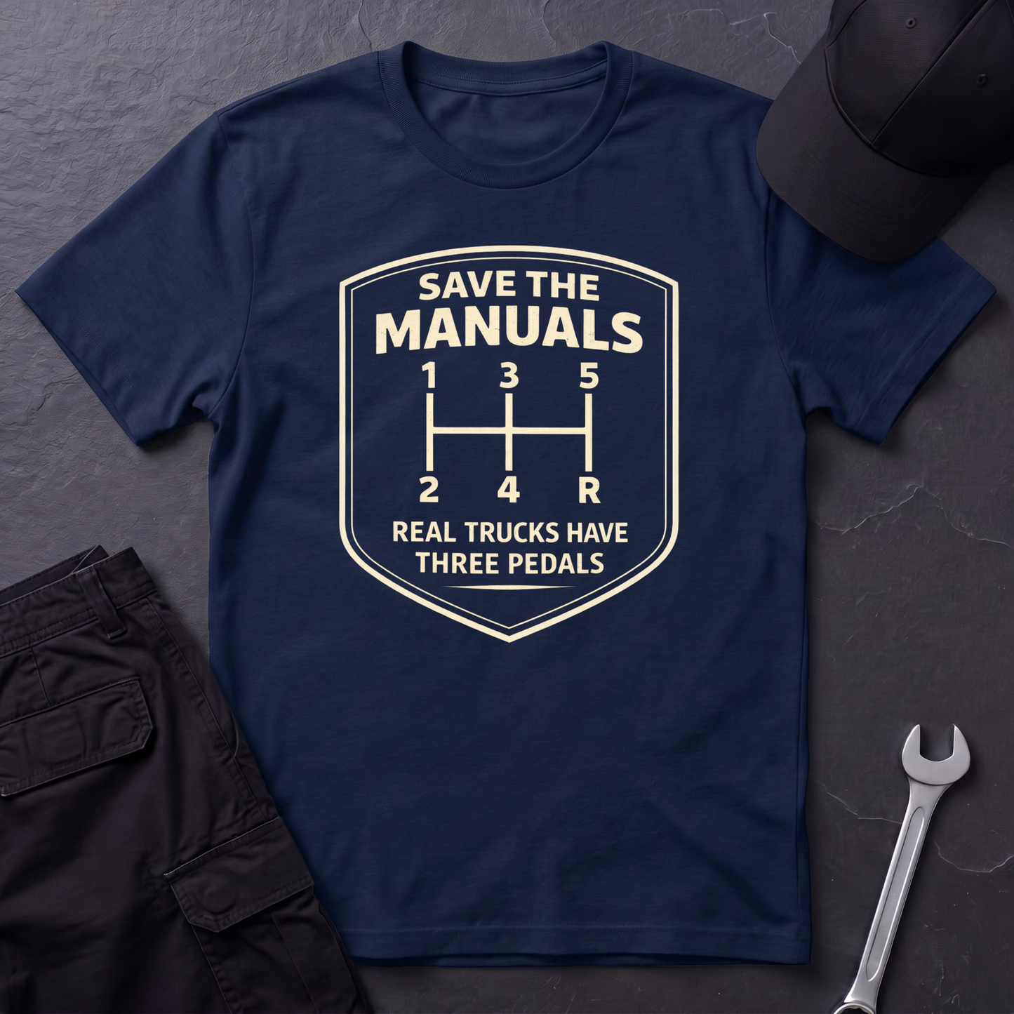 Real Trucks Have Three Pedals  T-Shirt