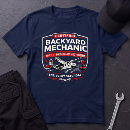 Backyard Mechanic Badge T-Shirt