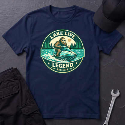 Bigfoot Jetski Lake Life T-Shirt