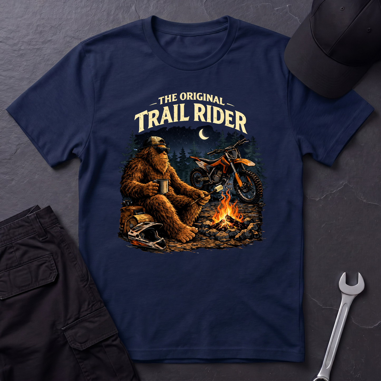 Bigfoot Trail Rider Campfire T-Shirt
