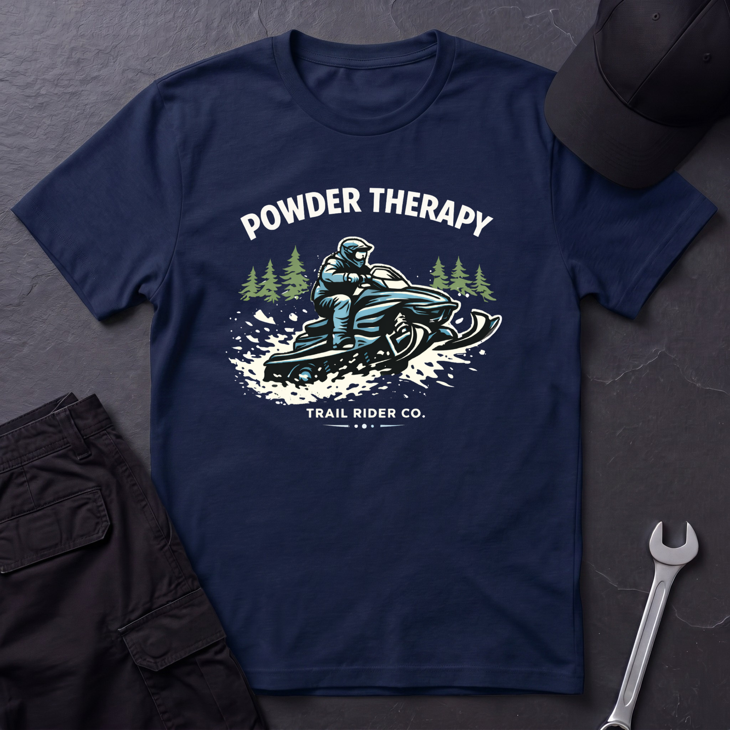 Powder Therapy Snowmobile  T-Shirt
