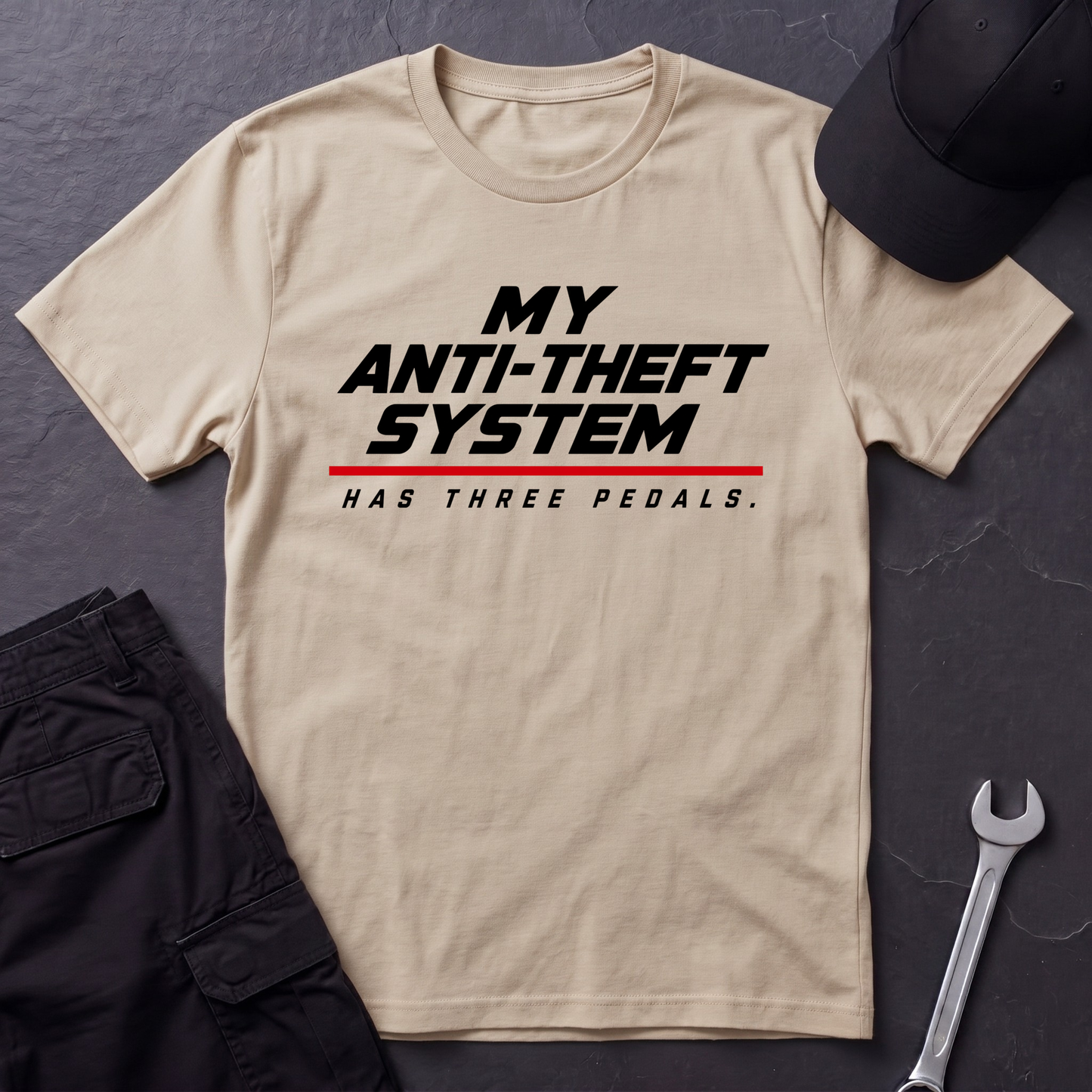 Anti-Theft System.   T-Shirt