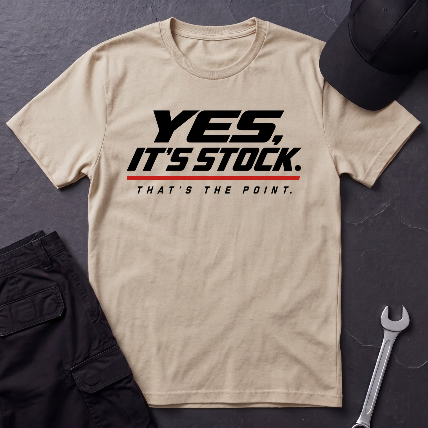 It's Stock.   T-Shirt