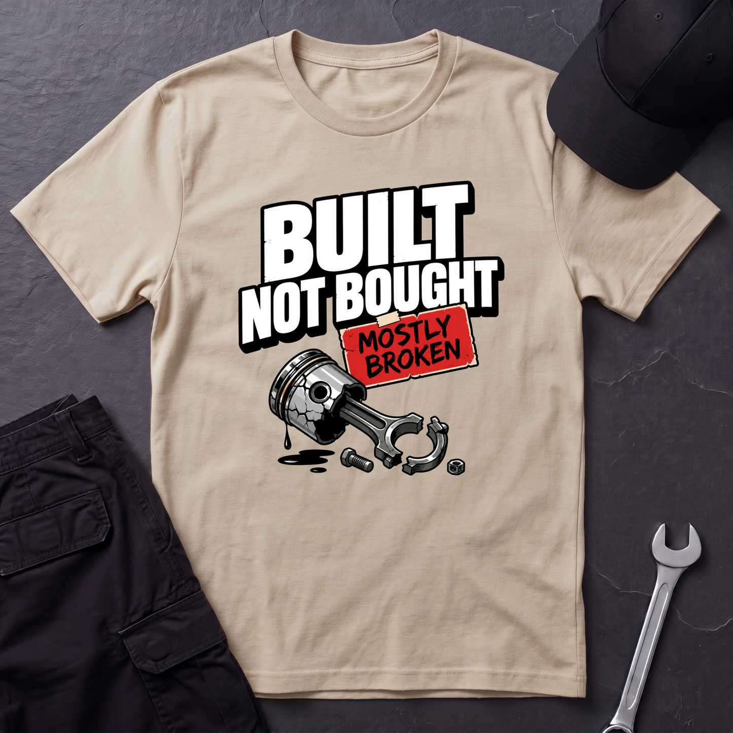 Built Not Bought Mostly Broken  T-Shirt
