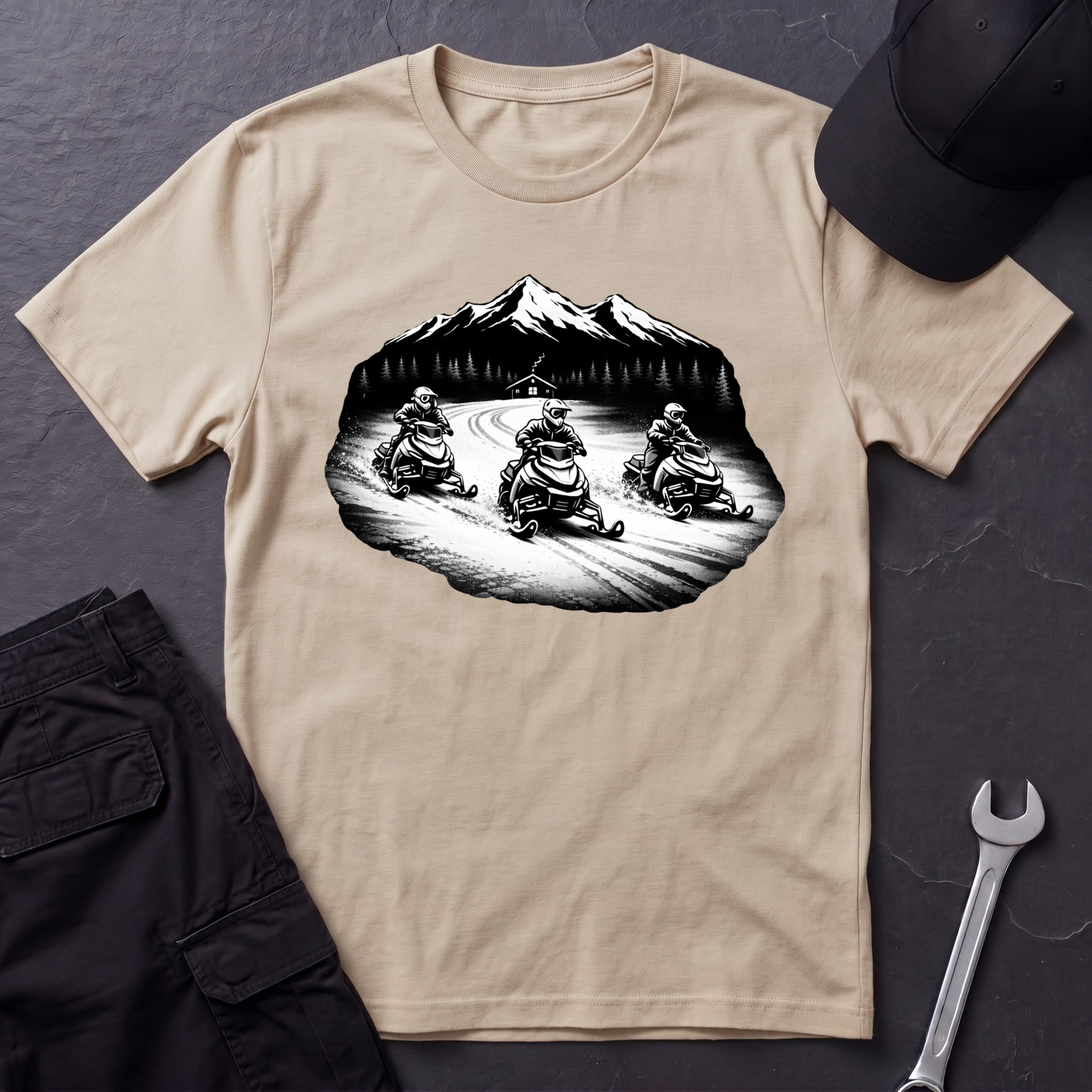 Snowmobile Night Ride  T-Shirt
