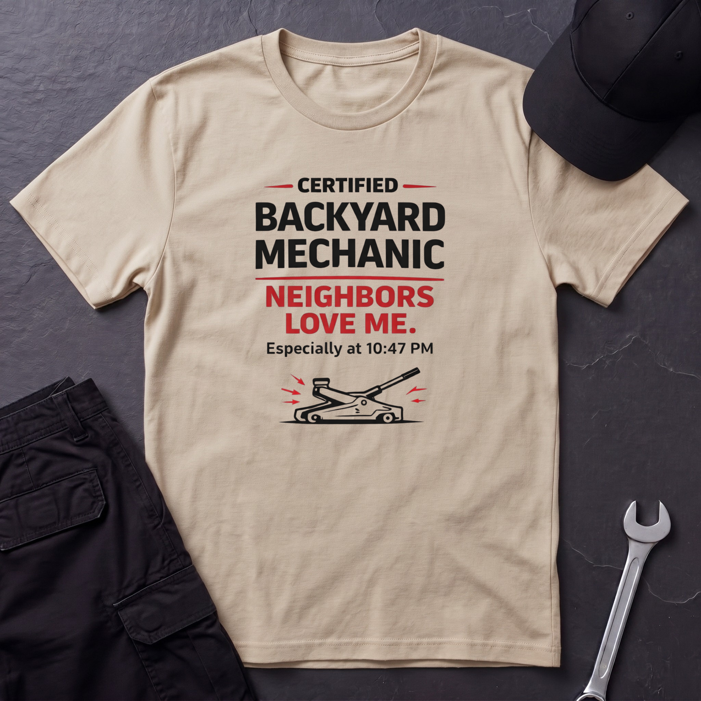 Backyard Mechanic black print T-Shirt