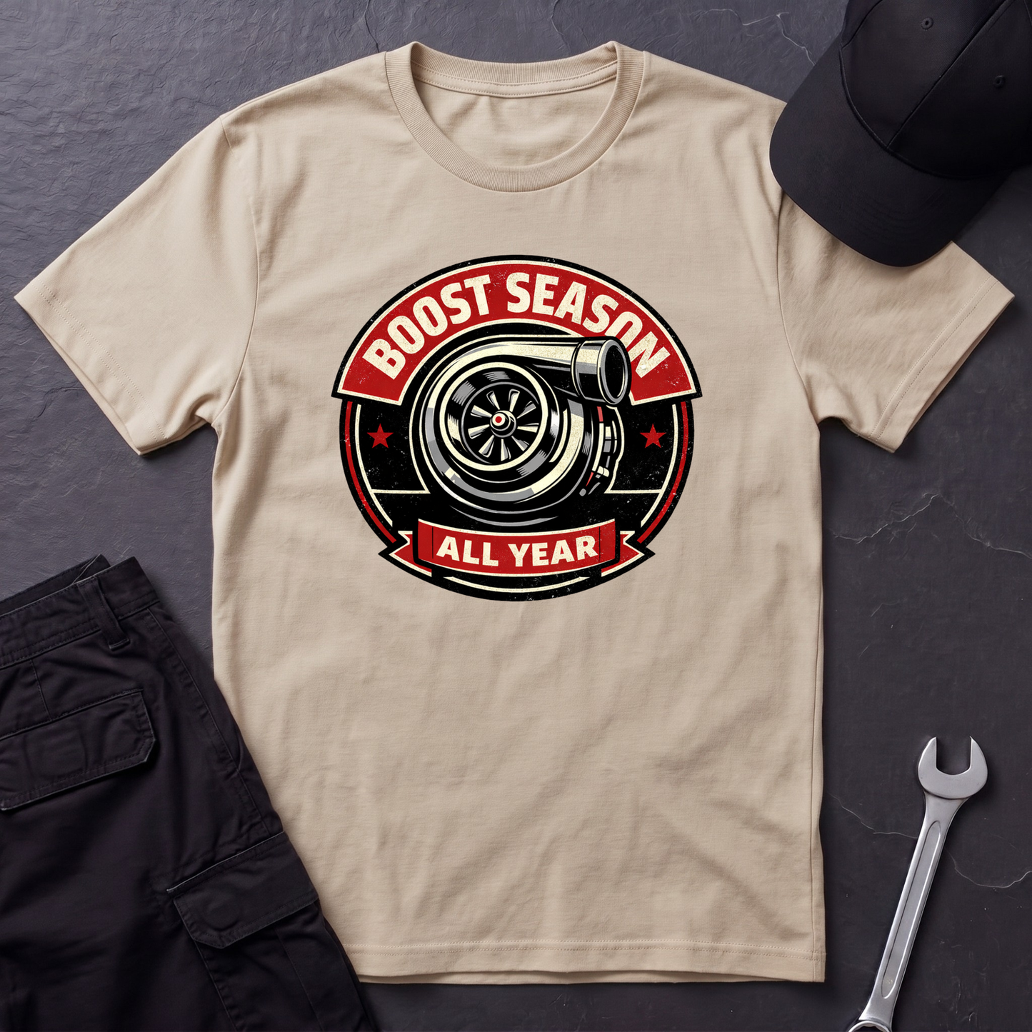 Boost Season All Year dark T-Shirt
