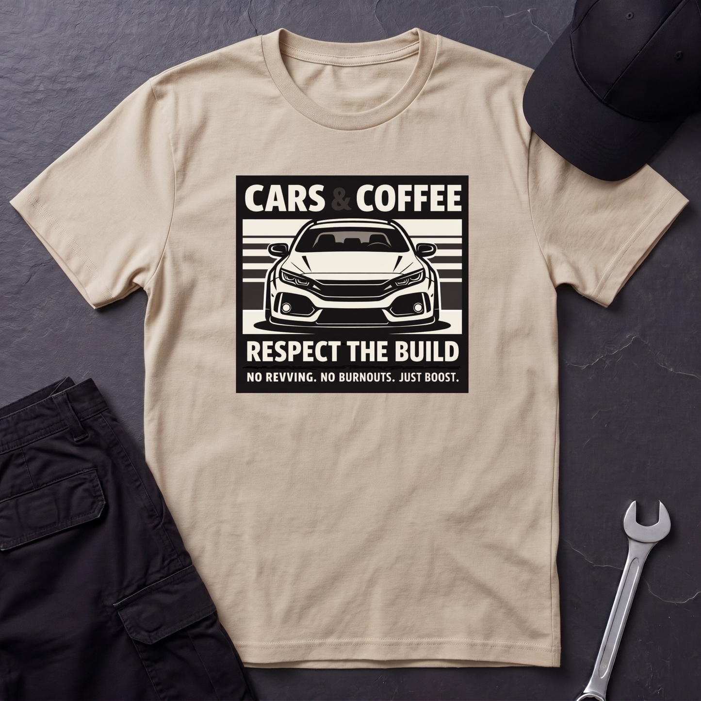 Cars & Coffee Respect The Build T-Shirt