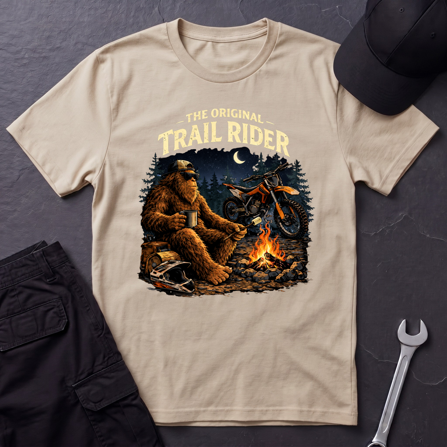 Bigfoot Trail Rider Campfire T-Shirt