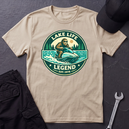 Bigfoot Jetski Lake Life T-Shirt
