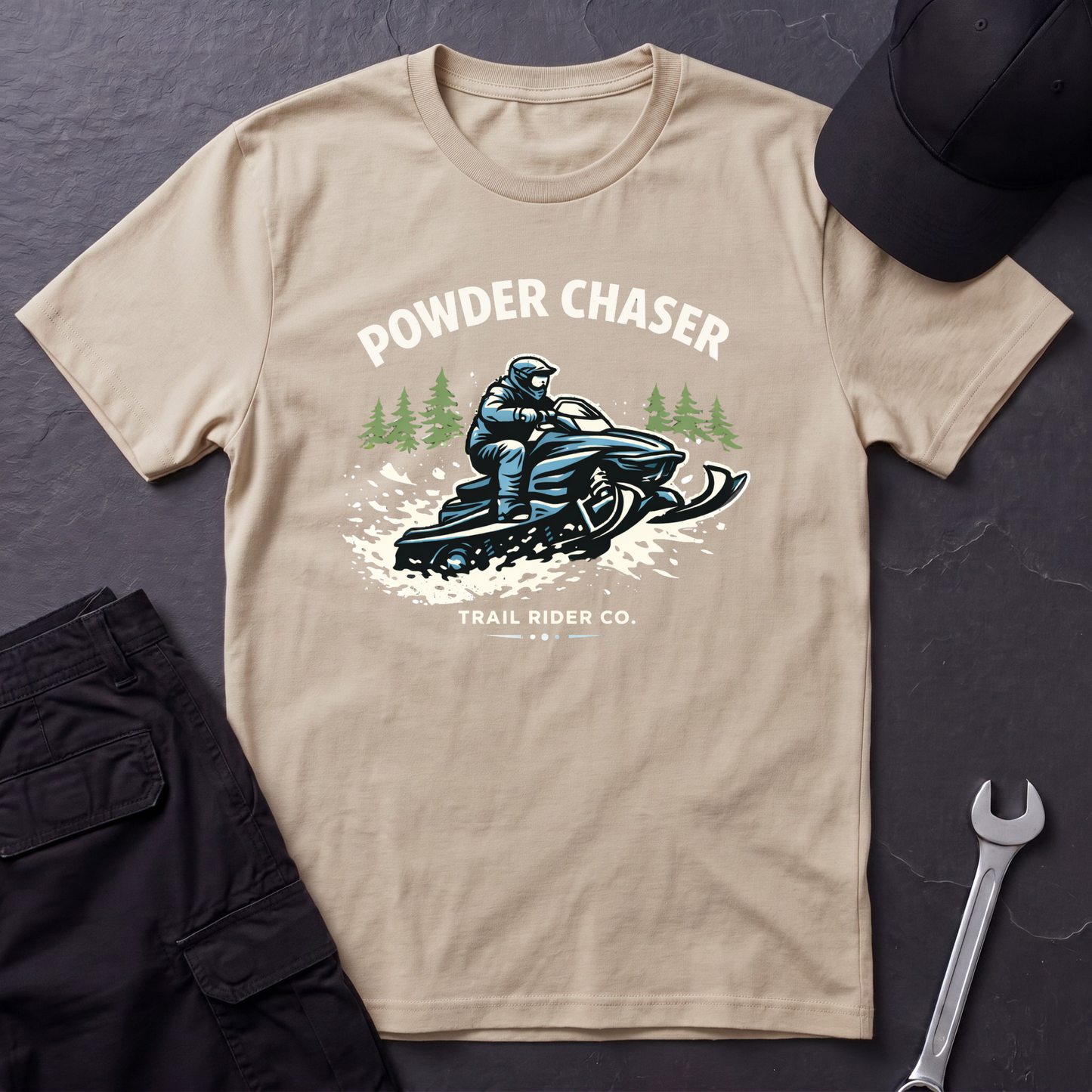 Powder Chaser Snowmobile  T-Shirt