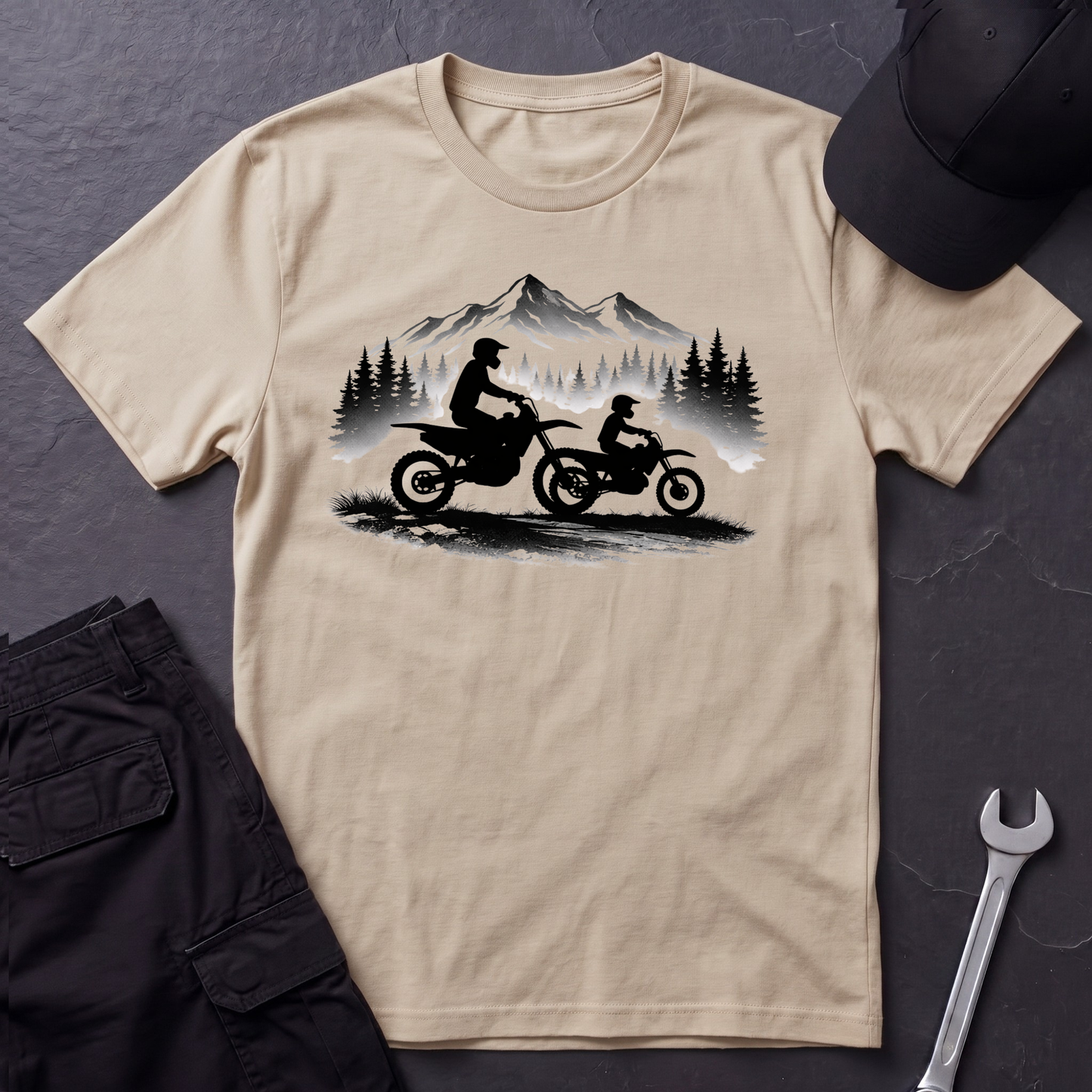 Parent Child Dirtbikes dark T-Shirt