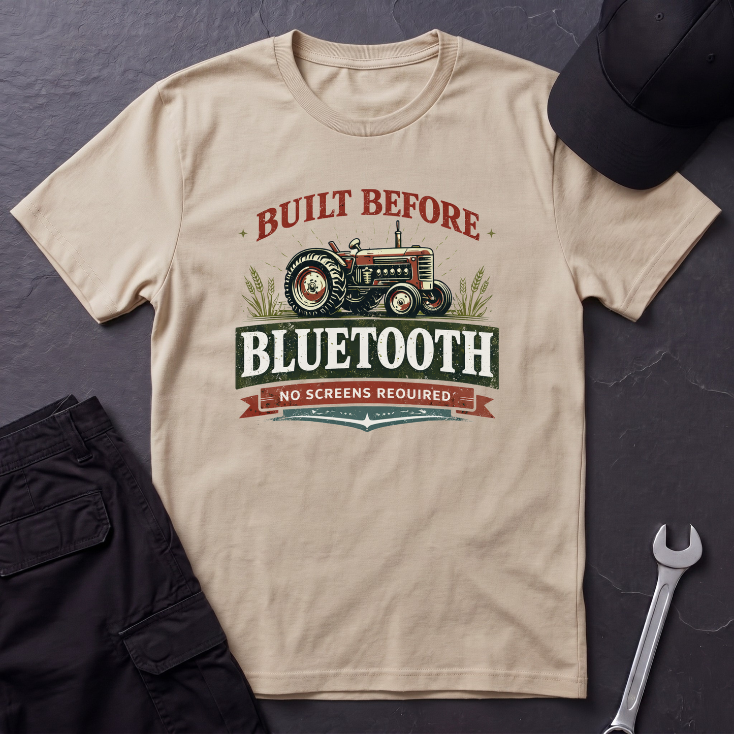 Before Bluetooth Tractor T-Shirt