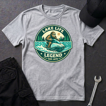Bigfoot Jetski Lake Life T-Shirt
