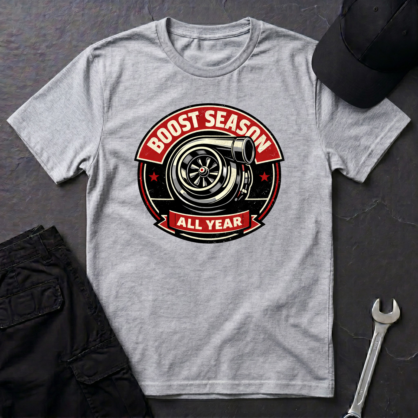 Boost Season All Year dark T-Shirt