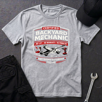 Backyard Mechanic Badge T-Shirt