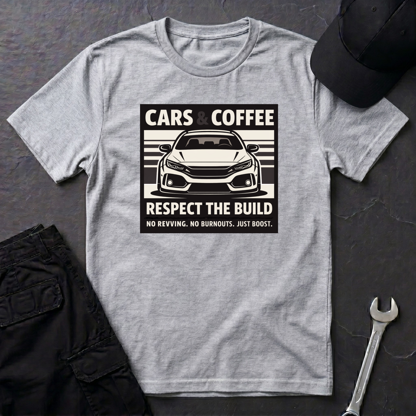 Cars & Coffee Respect The Build T-Shirt