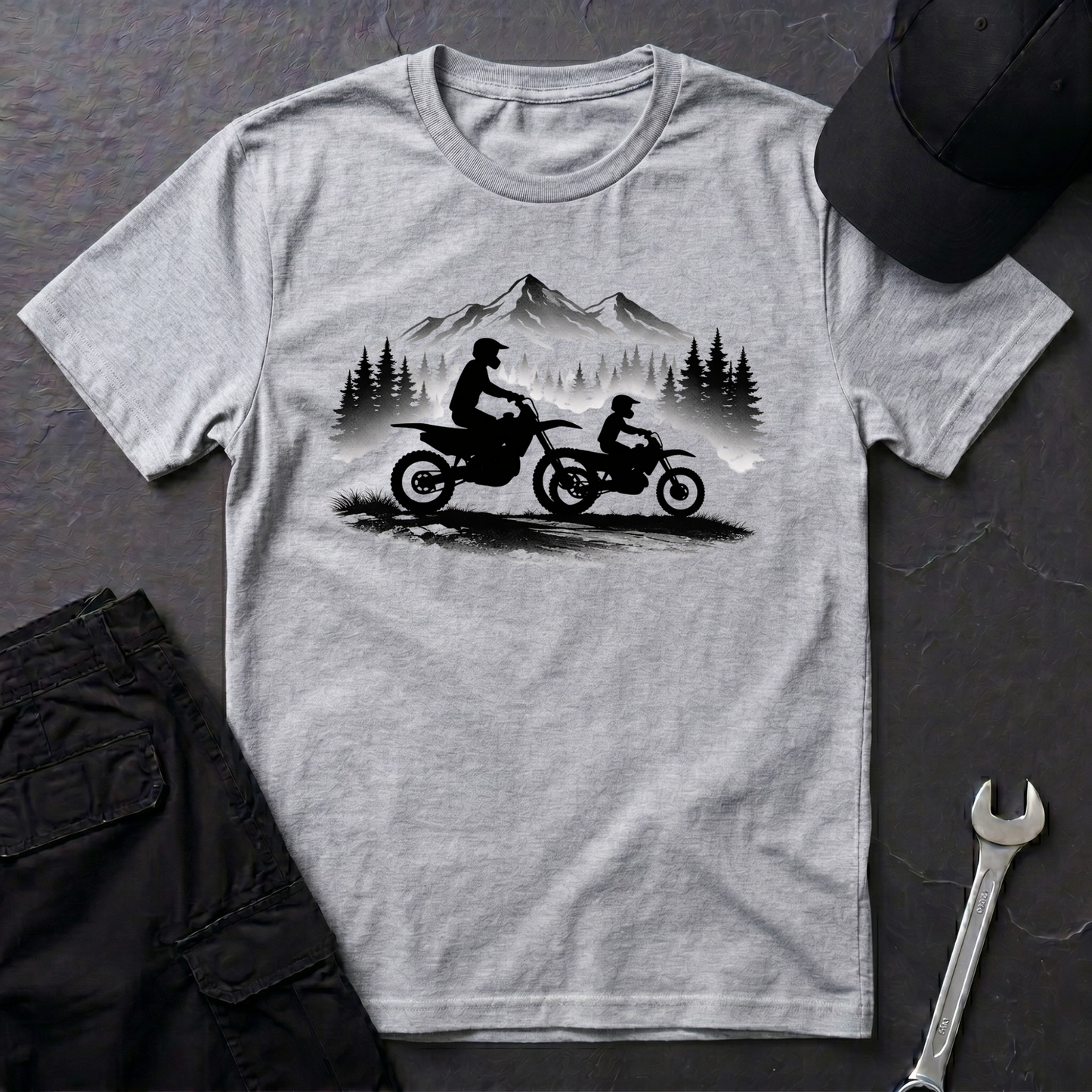 Parent Child Dirtbikes dark T-Shirt