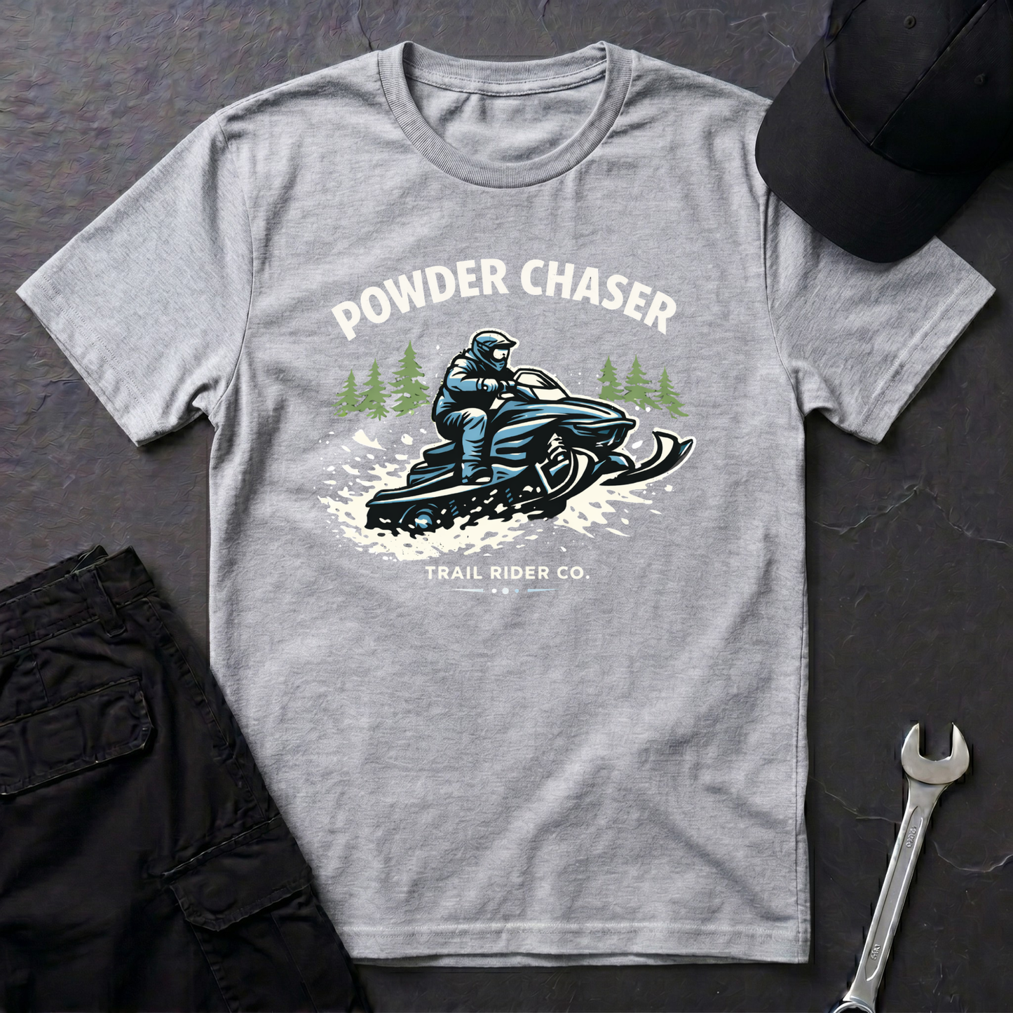 Powder Chaser Snowmobile  T-Shirt