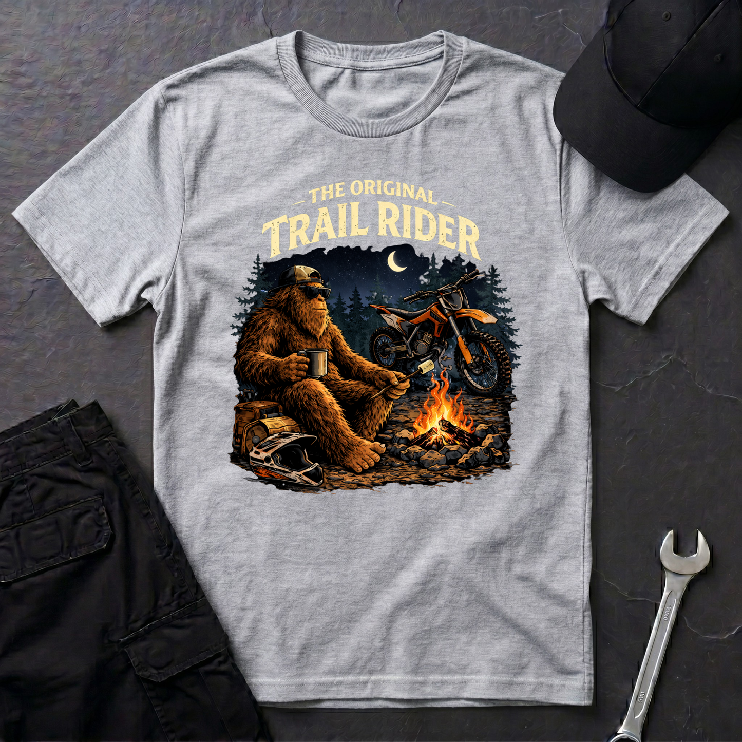 Bigfoot Trail Rider Campfire T-Shirt