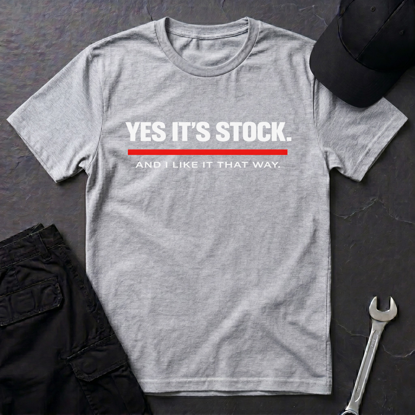 Yes, It's Stock white T-Shirt