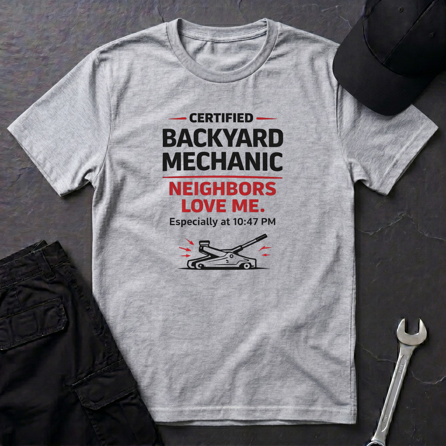 Backyard Mechanic black print T-Shirt
