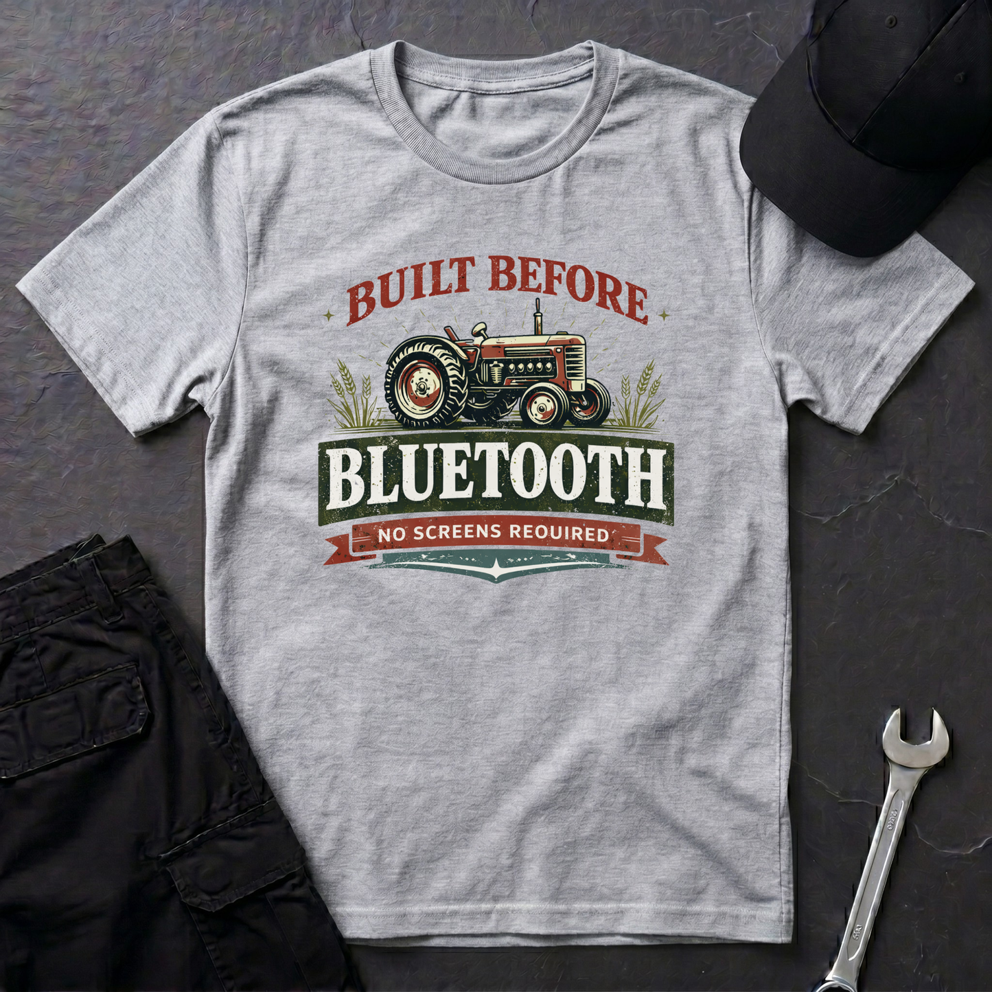 Before Bluetooth Tractor T-Shirt