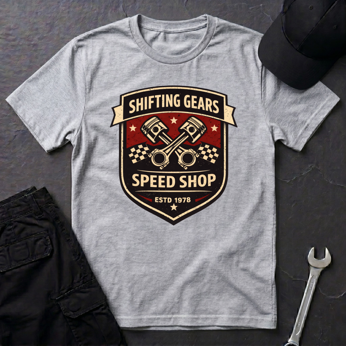 Shifting Gears Speed Shop  T-Shirt