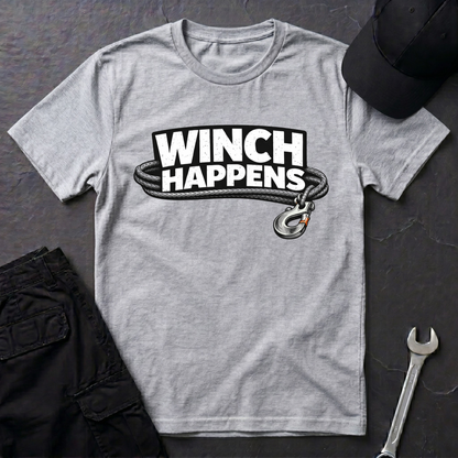 Winch Happens typography  T-Shirt