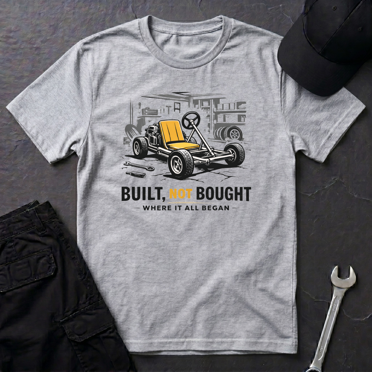 Built Not Bought Go-Cart dark T-Shirt