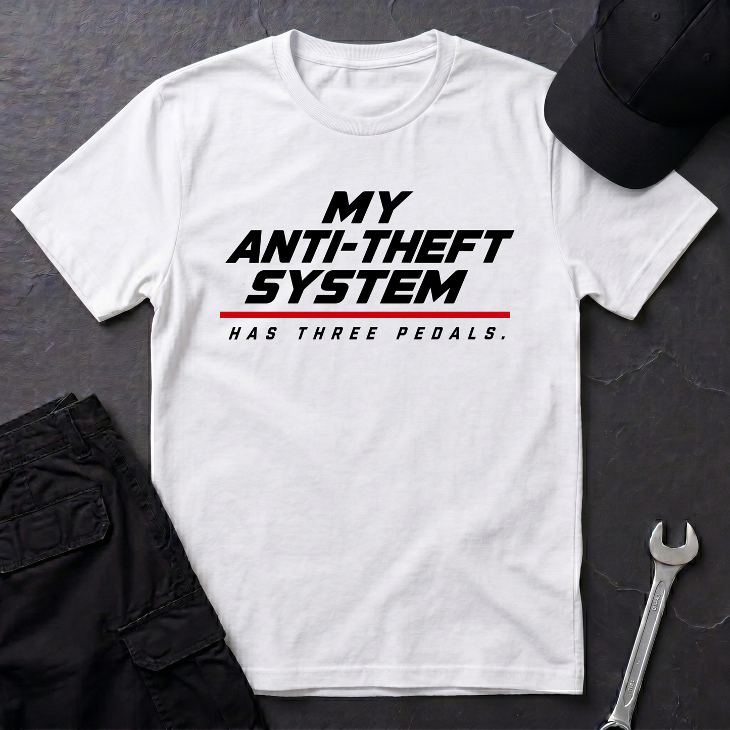 Anti-Theft System.   T-Shirt