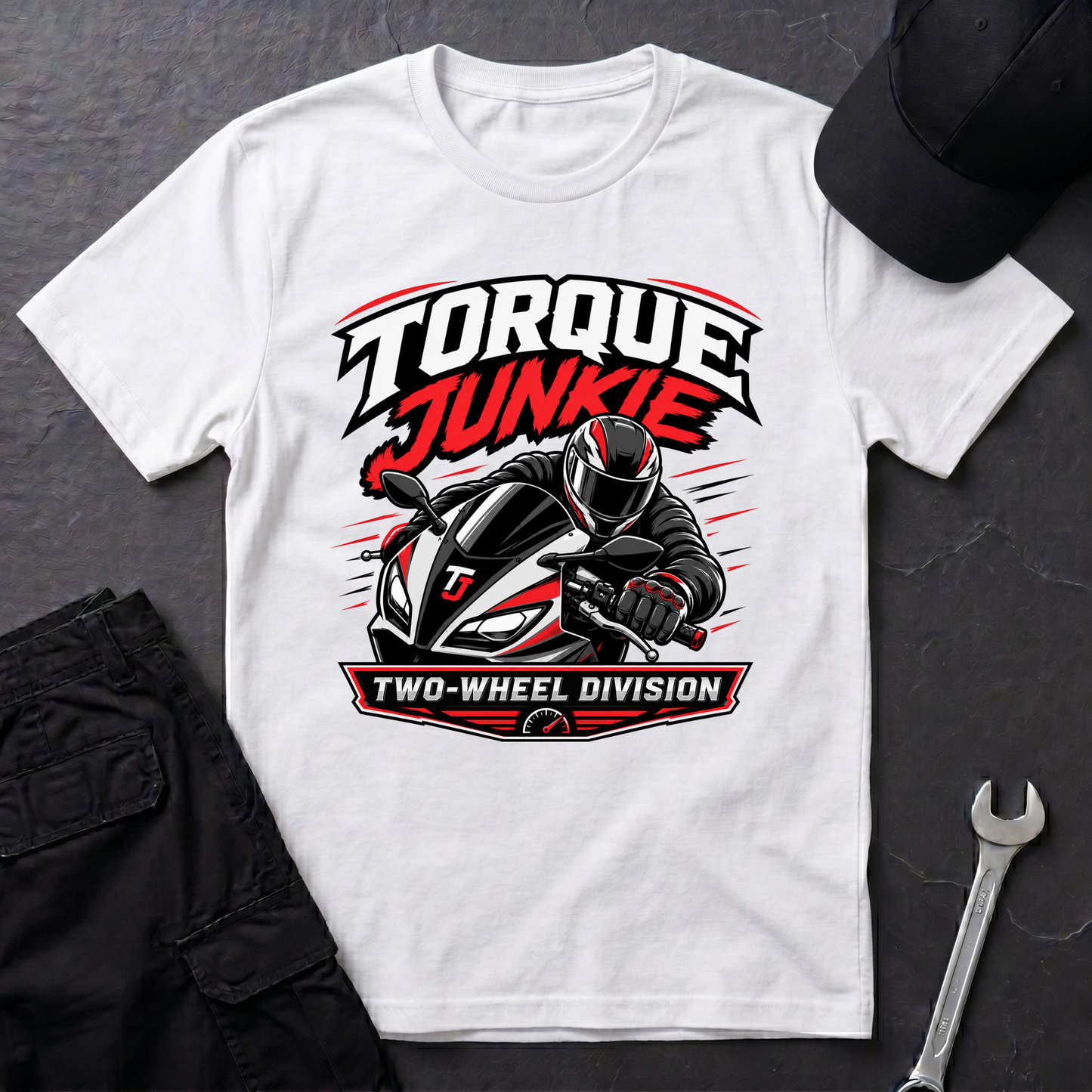 Torque Junkie Two Wheel Division  T-Shirt