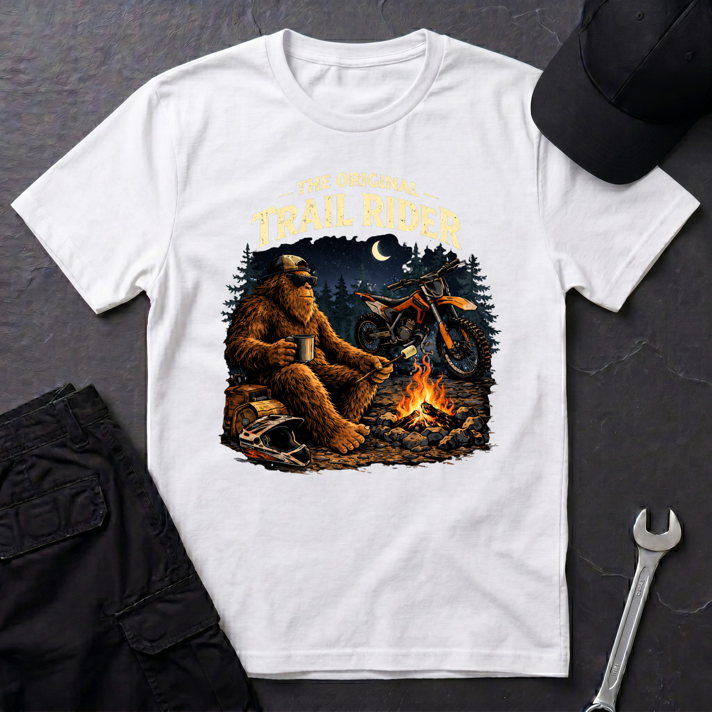 Bigfoot Trail Rider Campfire T-Shirt