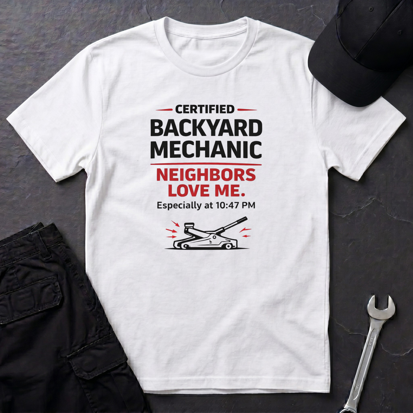 Backyard Mechanic black print T-Shirt