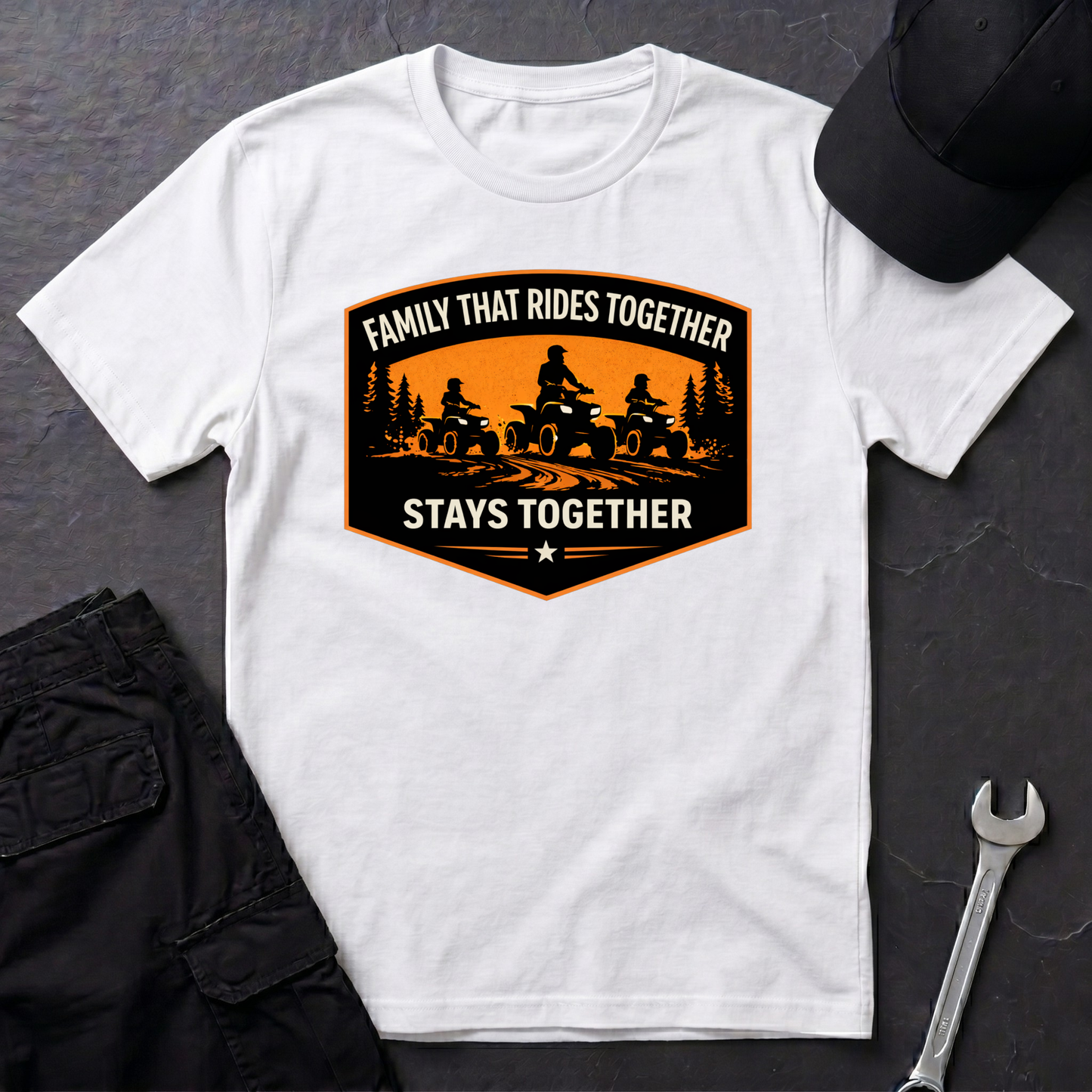 Family That Rides Together Quads T-Shirt