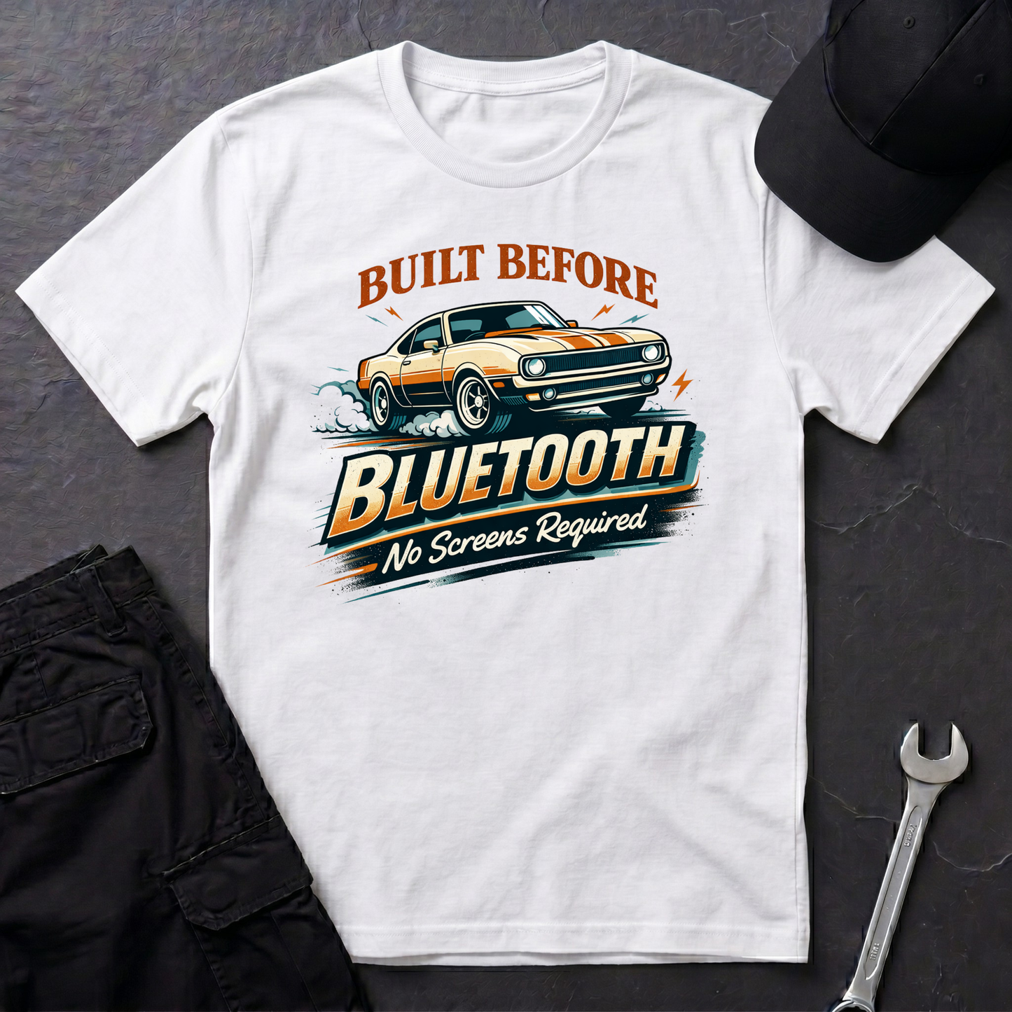 Before Bluetooth Musclecar T-Shirt