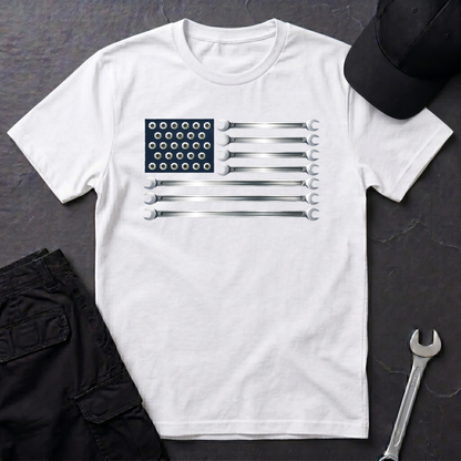 Wrenches American Flag  T-Shirt